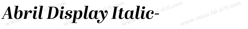 Abril Display Italic字体转换